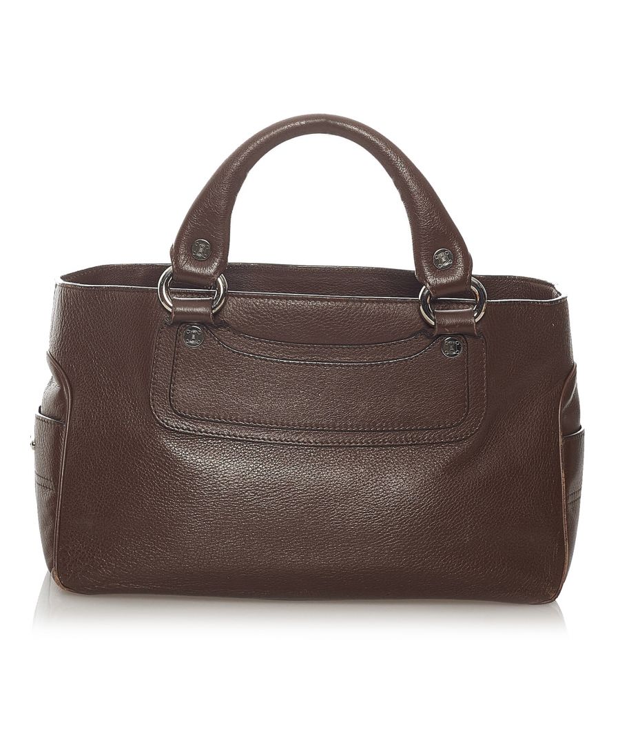 Image for Vintage Celine Boogie Leather Handbag Brown