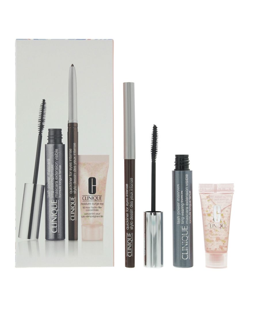 Clinique 3 Piece Gift Set: Black Onyx Mascara 6ml - Hydro-Filler Concentrate 5ml - Intense Chocolate Eyeliner 0.14g