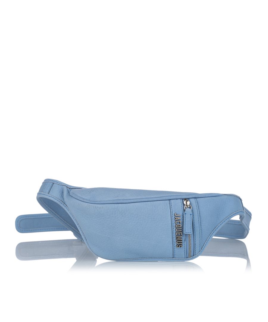Image for Vintage Jacquemus La Banane Leather Belt Bag Blue