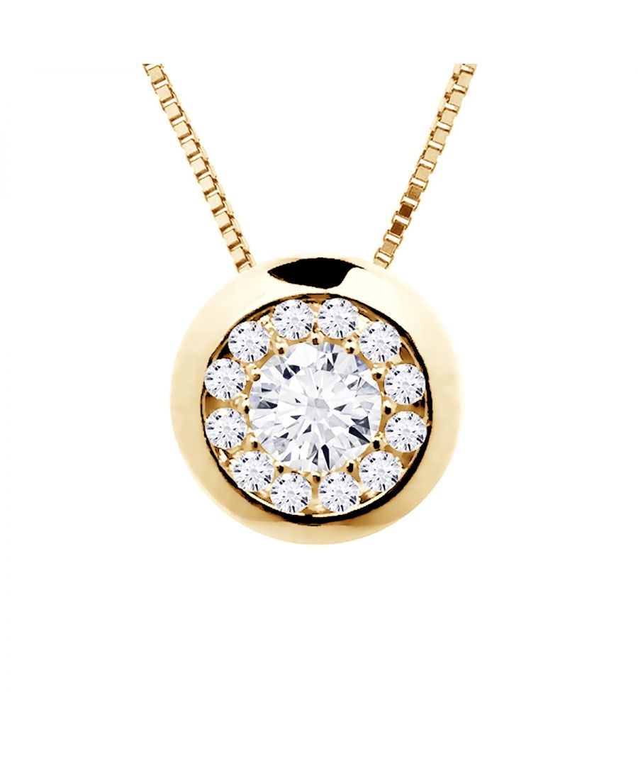 Diamond Necklace 0.25 cts - Yellow Gold 750 duizendste (18K) - Quality HSI - Box Chain - Lengte: 42 cm - Wordt geleverd in een koffer met een certificaat van echtheid en een internationale garantie - Al onze juwelen zijn gemaakt in Frankrijk.