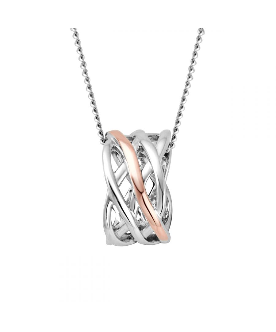 An eternal love is powerful, meaningful and utterly joyful. Symbolise your eternal love with our elegant sterling silver and 9ct rose gold Eternal Love barrel pendant, designed to represent the Celt's love for infinite flowing weave patterns.