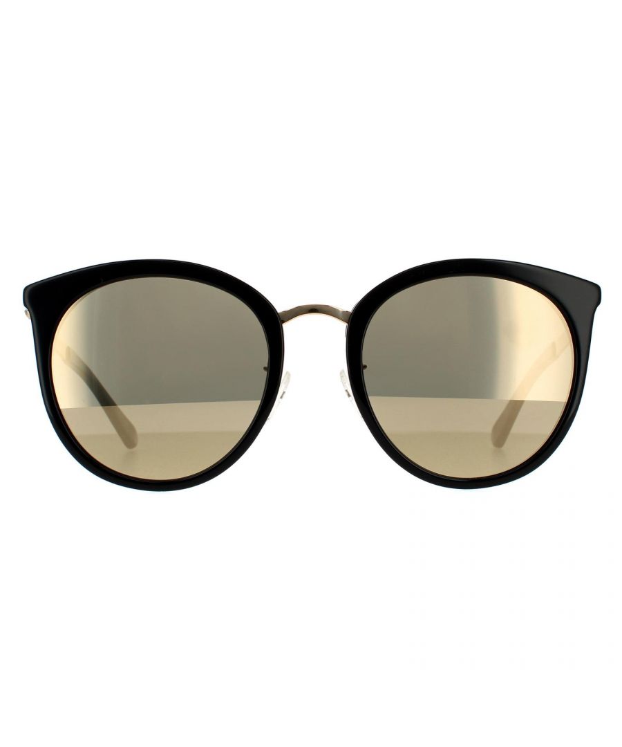 Moschino Round Womens Black Ivory Multilayer Sunglasses MOS045/F/S are a gorgeous round style with a plastic frame front and temple tips, with contrasting slim metal temples and bridge. Temples are embellished with Moschino's teddy bear and text logo.