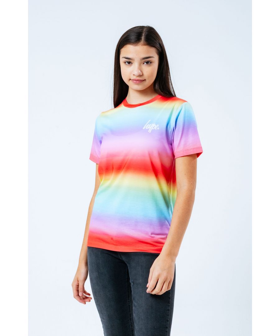 Image for Hype Rainbow Fade Kids T-Shirt
