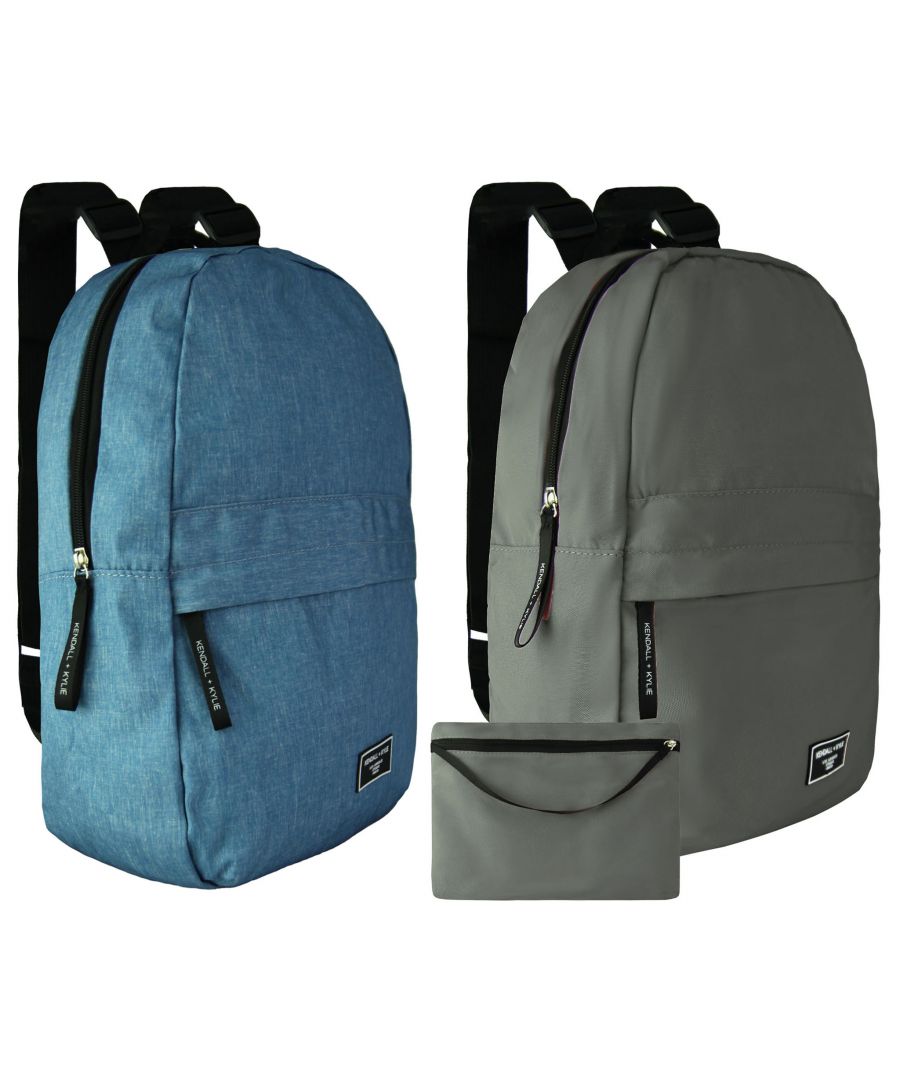 kendall + kylie unisex 2-pack washable blue/grey backpack - multicolour - one size