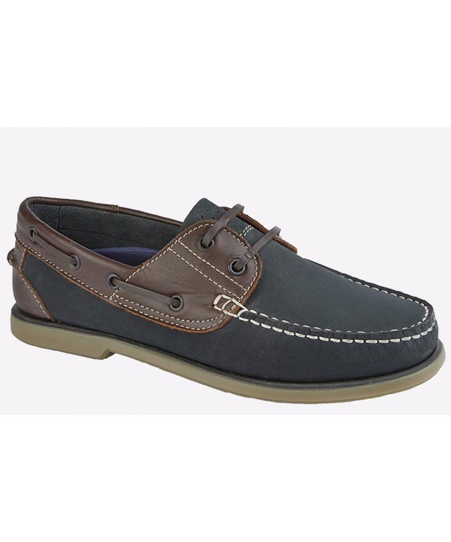 Dek Saltburn Moc Mens - Navy - Size UK 10