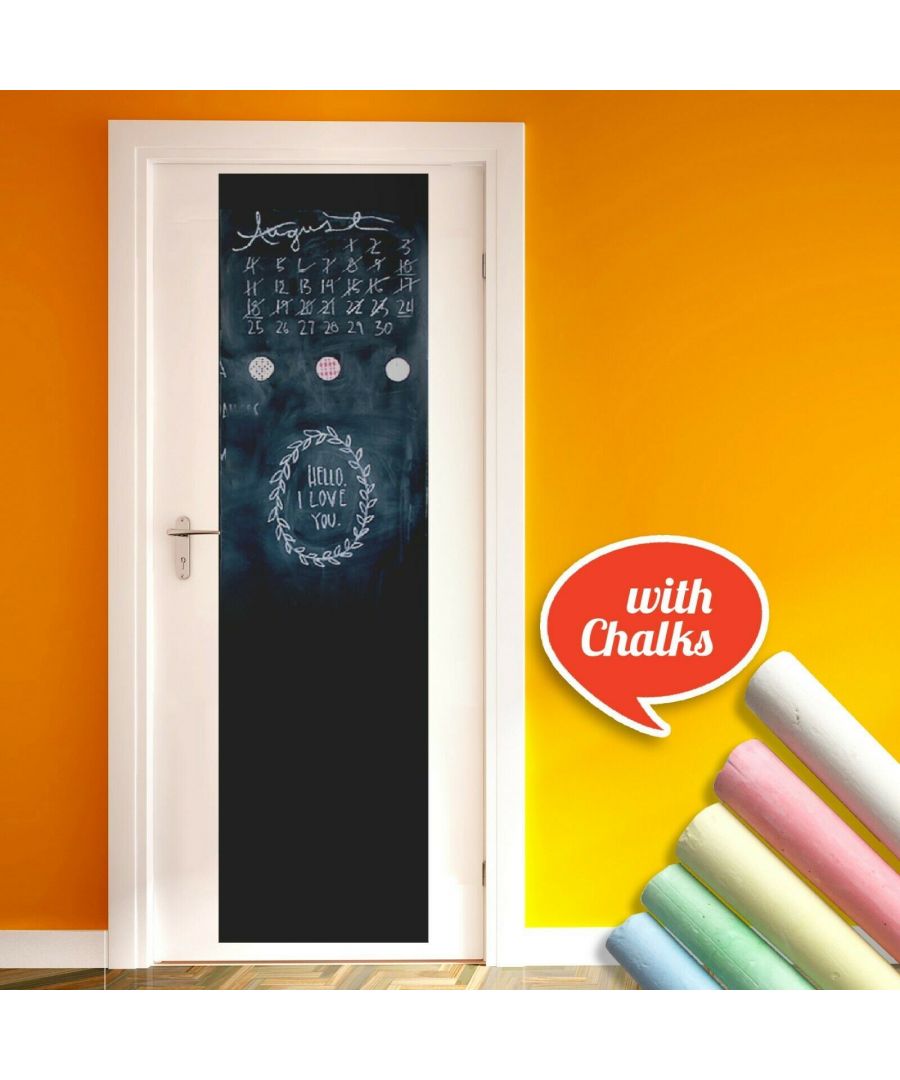 Walplus Blackboard Door Mural Sticker Art Decal For All Europe Size 45Cm X 200Cm Self-Adhesive Stickers - Blue - One Size