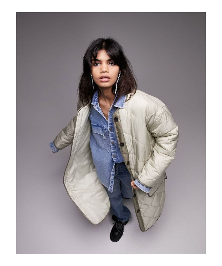 Coats & Jackets by Topshop Welcome to the next phase of Topshop Collarless style Button placket Side pockets Side splits Relaxed fit  Sold By: Asos