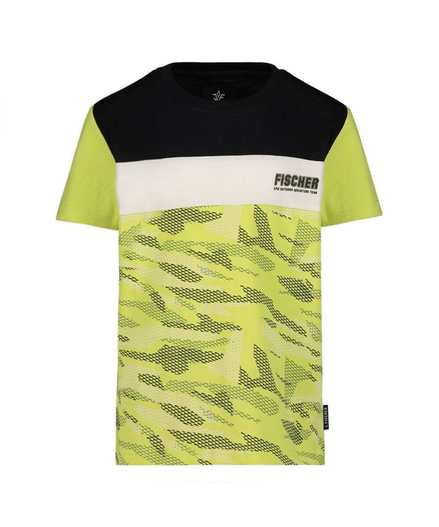 Dit T-shirt voor jongens van Jake Fischer is gemaakt van katoen en heeft een meerkleurige print. Het model heeft een ronde hals en korte mouwen.