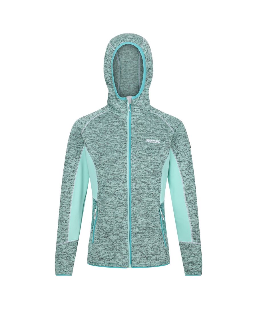Material: 85% Polyester, 13% Viscose, 2% Elastane. Fabric: Extol Stretch. Design: Colour Block, Logo, Textured. Badge, Branded Zip Pull, Bulk Free, Contrast Stitching, High Warmth. Hood Features: Grown On Hood. Fabric Technology: Hardwearing. Neckline: Hooded. Sleeve-Type: Long-Sleeved. Pockets: 2 Lower Pockets, Zip. Fastening: Full Zip.
