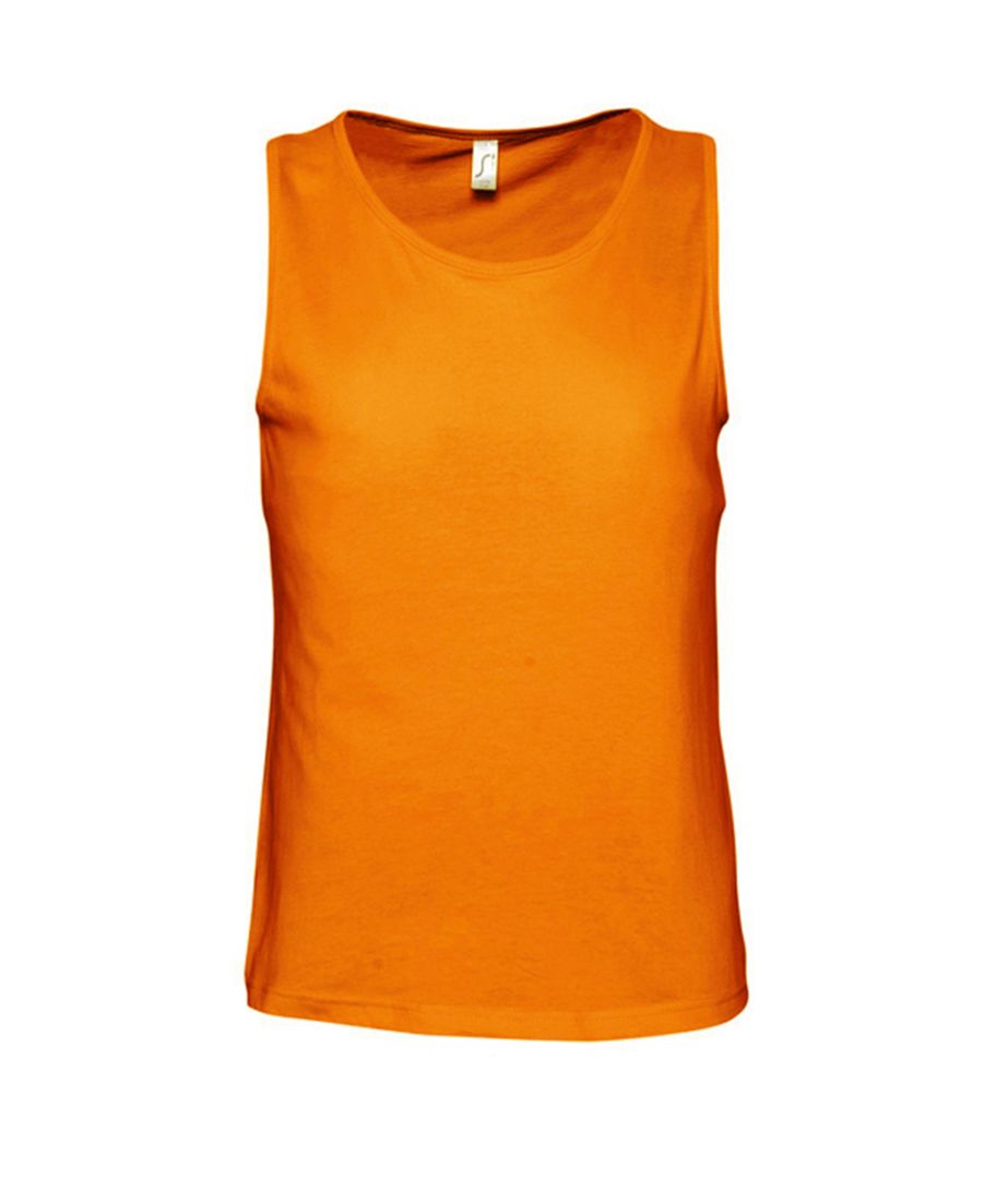 Image for SOLS Mens Justin Sleeveless Tank / Vest Top (Orange)