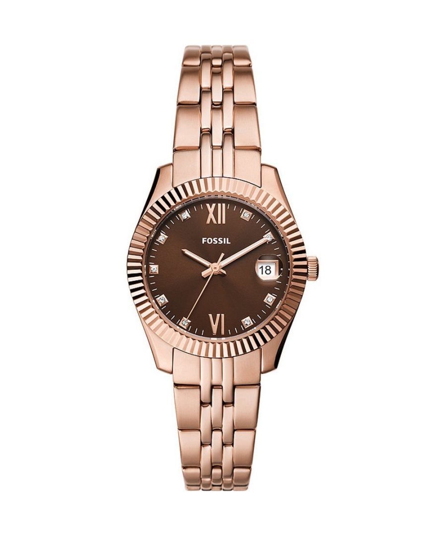 Fossil Scarlette WoMens Rose Gold Watch ES5324 Stainless Steel (archived) - One Size