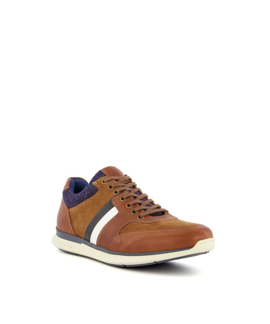 Image for Dune Mens TRIGGER Side Stripe Trainers