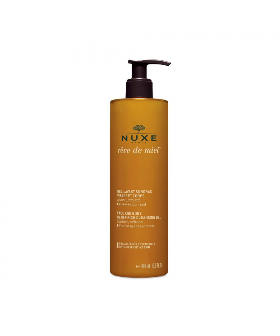 NUXE Reve de Miel Ultra-Rich Cleansing Gel delights the senses and cleanses the skin with Honey and Sunflower. Removes make up and leaves the skin feeling soothed in one go.