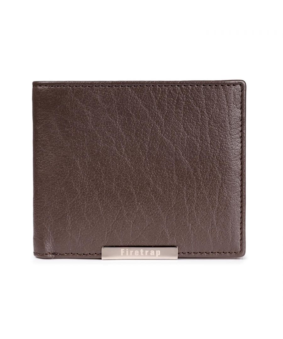 Firetrap blackseal wallet - The Firetrap blackseal wallet is a must-have, and renowned for its versatility. With 4 card slots, a zipped coin section, a fully lined and branded twin note section and 2 receipt pockets, every card, coin, note and receipt are stored in secure style for use at home or on the go. This wallet is crafted in tactile, full-grain leather and finished with a wrap-around branded metal logo for that added level of luxury and detail. With integrated RFID blocking technology, this wallet combines style, functionality and peace of mind at all times. This product is complete with a Firetrap branded box for a simple but effective gifting option. Combine this with the latest Firetrap accessories from the new-season, Firetrap leather collection.  > 4 card slots > Zipped coin compartment > Fully lined & branded twin note section > 2 receipt pockets > Genuine, full-grain leather > RFID blocking technology > Branded metal logo detail > Lid & base style gift box