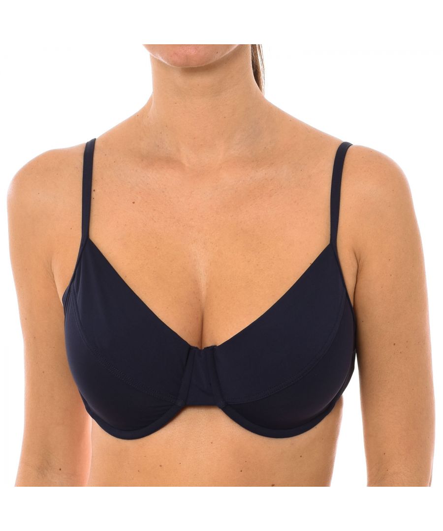 Michael Kors Womenss underwired bikini bra MM1N618 - Blue - Size Medium