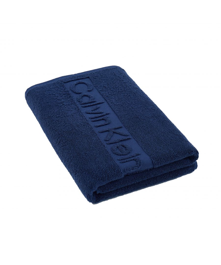 Image for Calvin Klein Sculpted Logo Bath Towel - Dark Denim