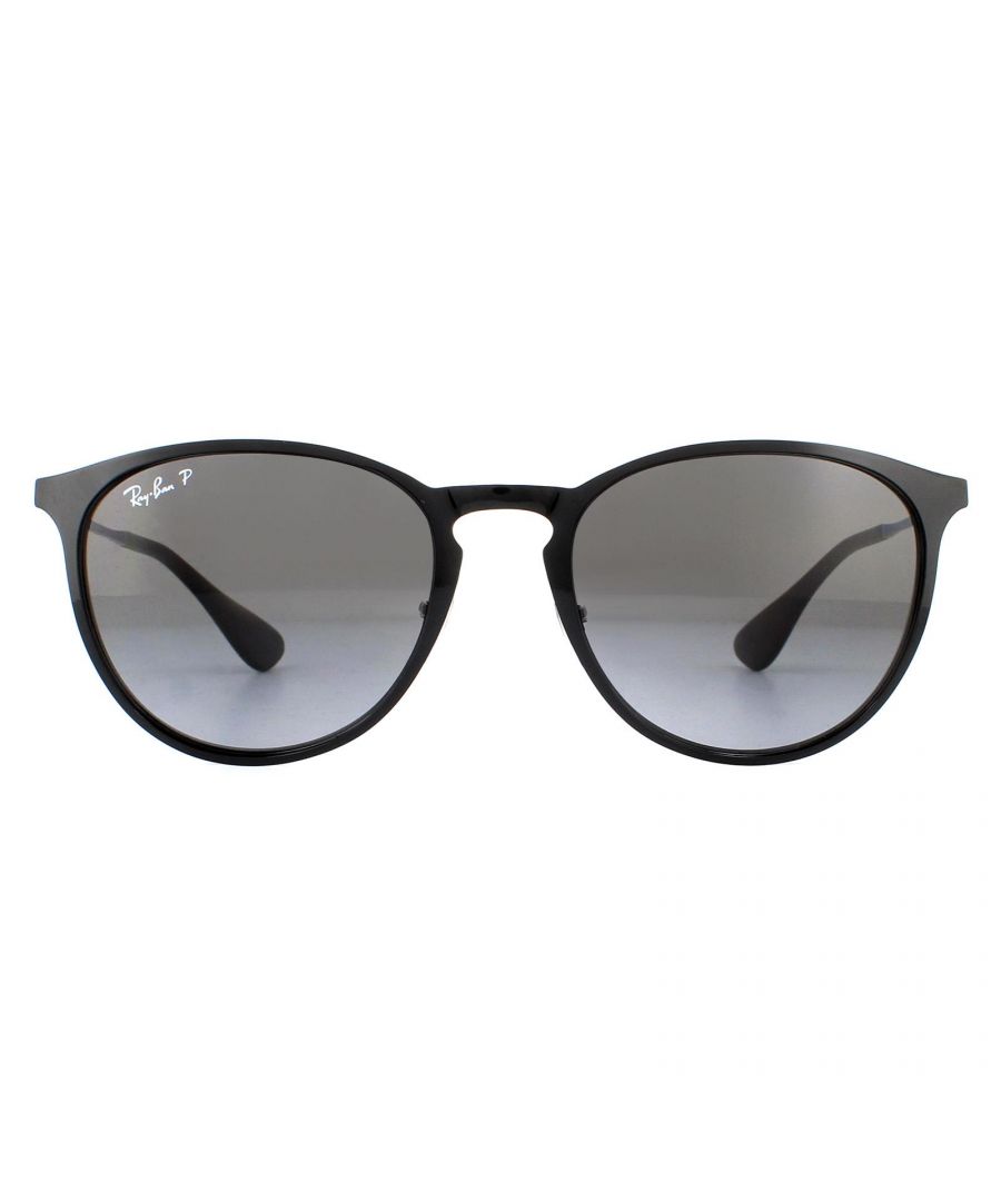Ray-Ban Sunglasses Erika Metal 3539 002/T3 Black Grey Gradient Polarized