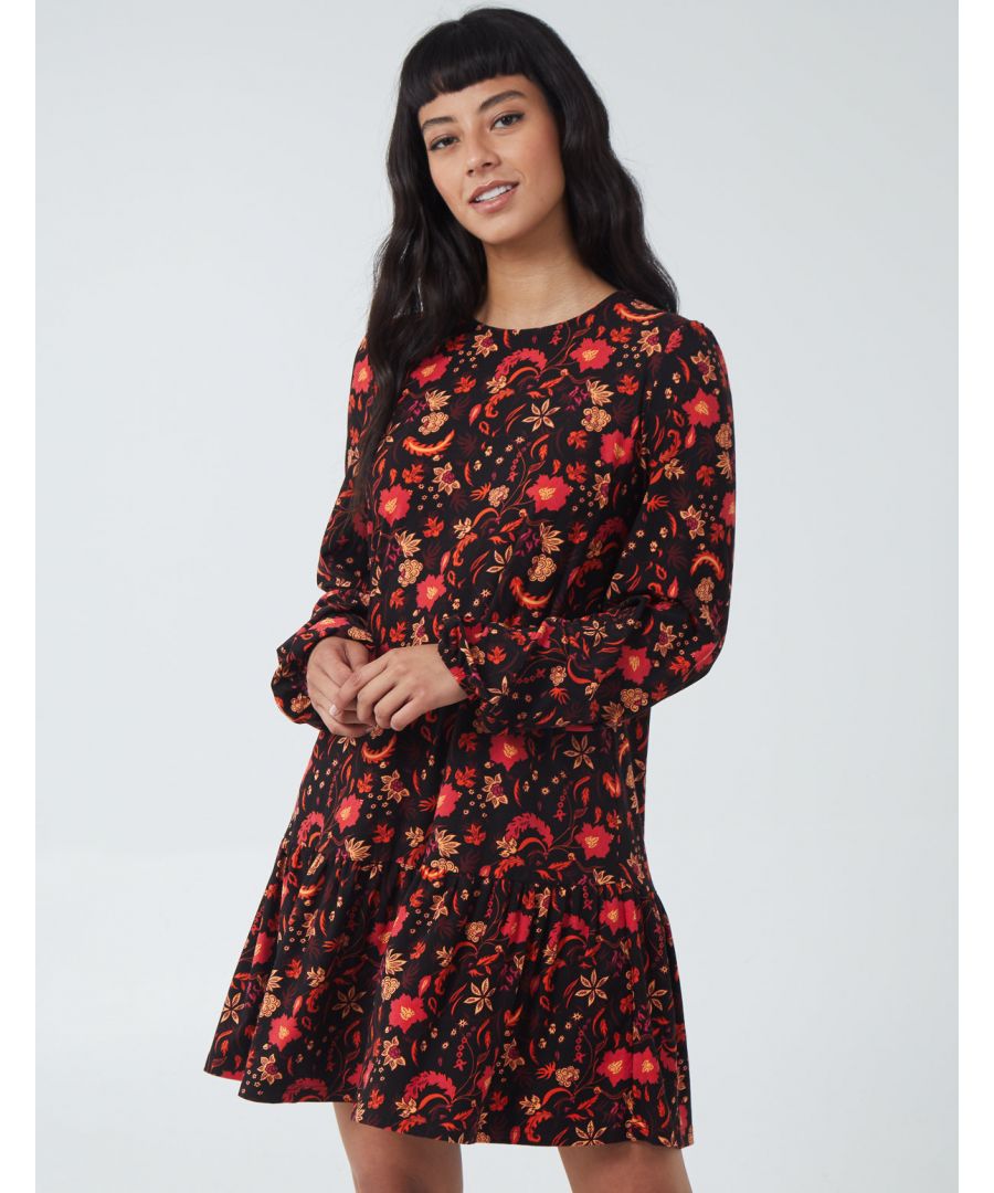 Image for MACY - Tiered Wide Sleeve Swing Dress