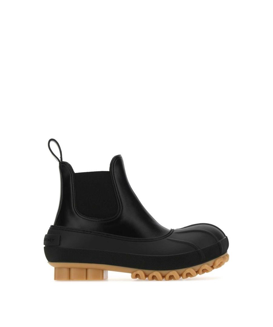 Black alter nappa and rubber Duck City ankle boots