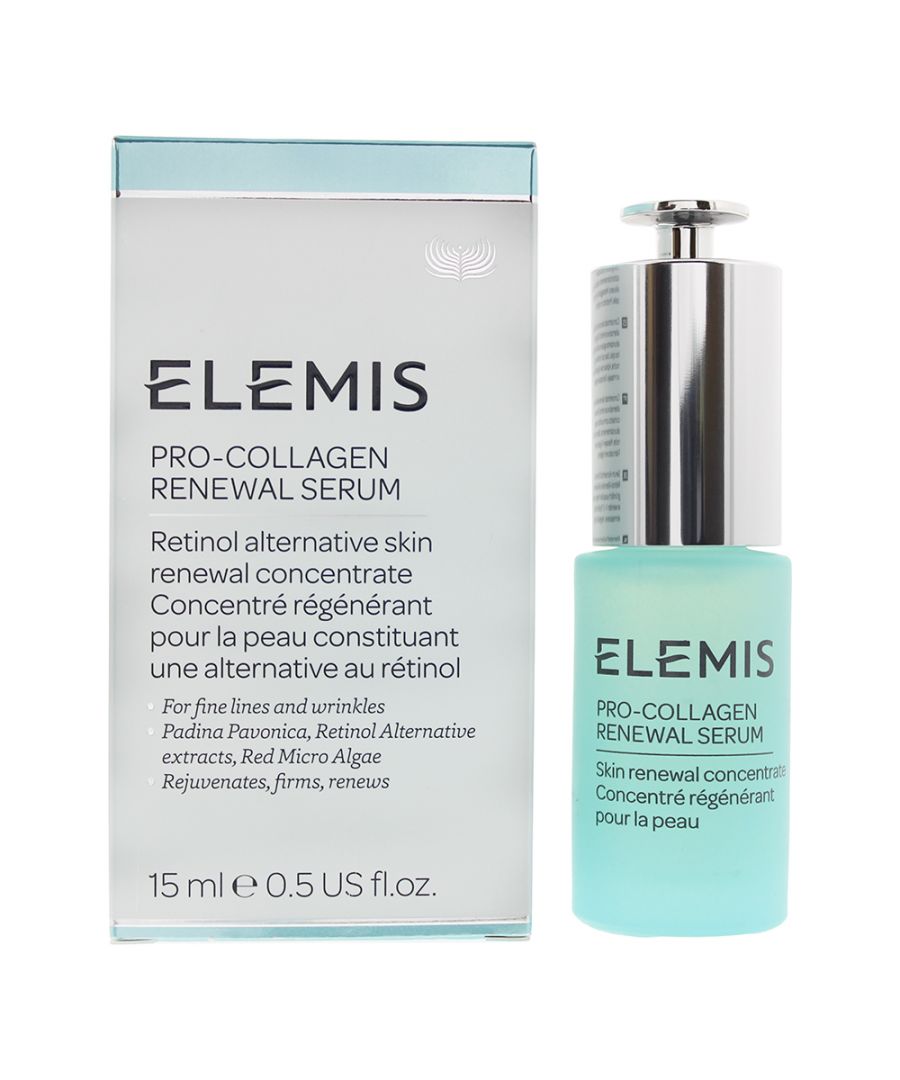 The Elemis Pro-Collagen Renewal Serum is a retinol alternative face concentrate, providing results similar to those achieved with retinol. The serum, which is skin friendly, improves the look of lines, clarity, firmness, sun damage and pores. The serum is infused with Padina Pavonica and Red Microalgae, along with Alfalfa and Stevia extracts that deliver retinol-like benefits without causing the irritation associated with retinol.