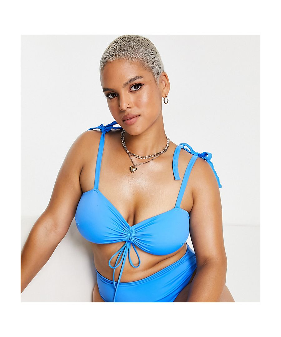 Swimwear & Beachwear by ASOS Curve Ready, set, summer Ruched retails Tie straps Sold by Asos