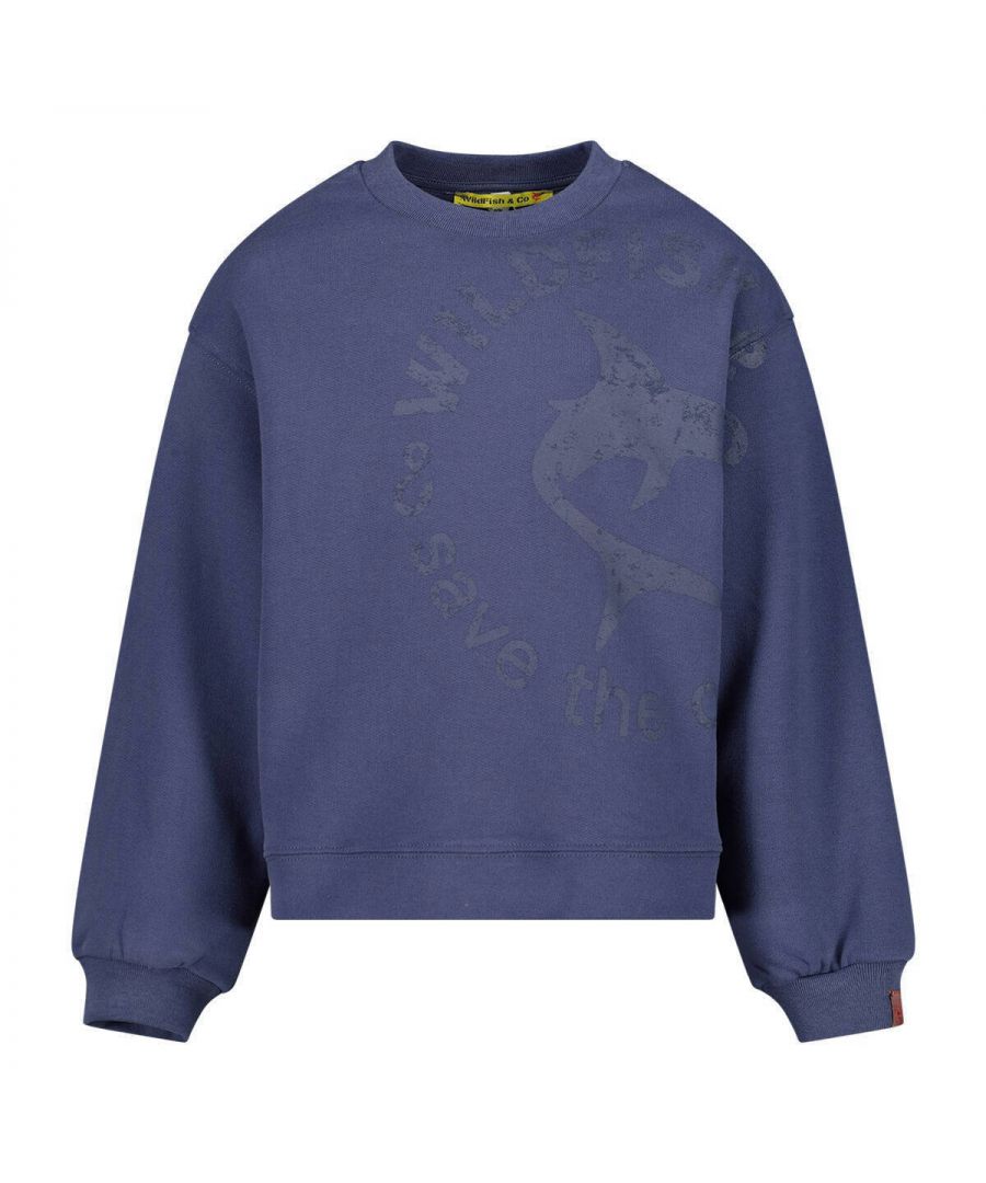 Deze sweater voor meisjes van Wildfish is gemaakt van een sweatstof en heeft een printopdruk. Het model heeft een ronde hals en lange mouwen.details van deze sweater:geribde boorden