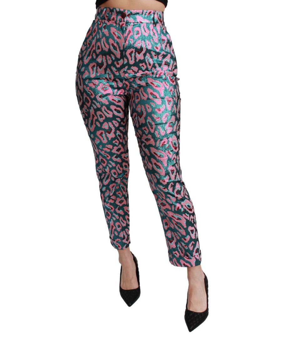 Image for Dolce  Gabbana Multicolor Patterned Cropped High Waist Pants