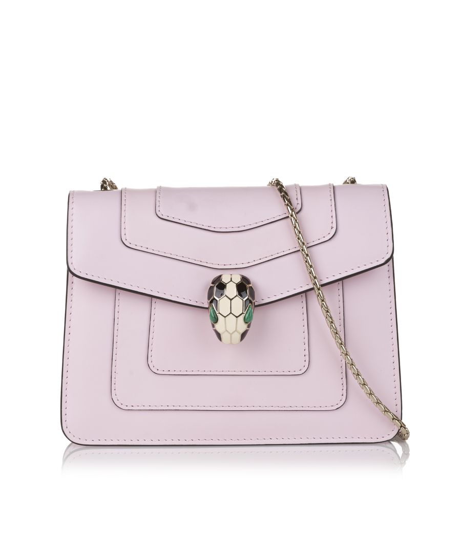 Image for Vintage Bvlgari Serpenti Forever Leather Crossbody Bag Pink