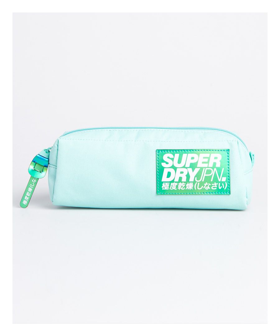 Superdry women's Pearl pencil case. This stylish pencil case is ideal for keeping your stationery essentials together. Featuring a full-length zip fastening, the Pearl pencil case is finished with a Superdry logo patch on the side.L 23cm x H 8cm x D 8cm