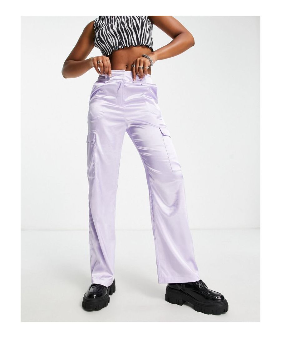 Trousers & Leggings by Miss Selfridge Make your jeans jealous High rise Belt loops Functional pockets Straight fit Sold by Asos