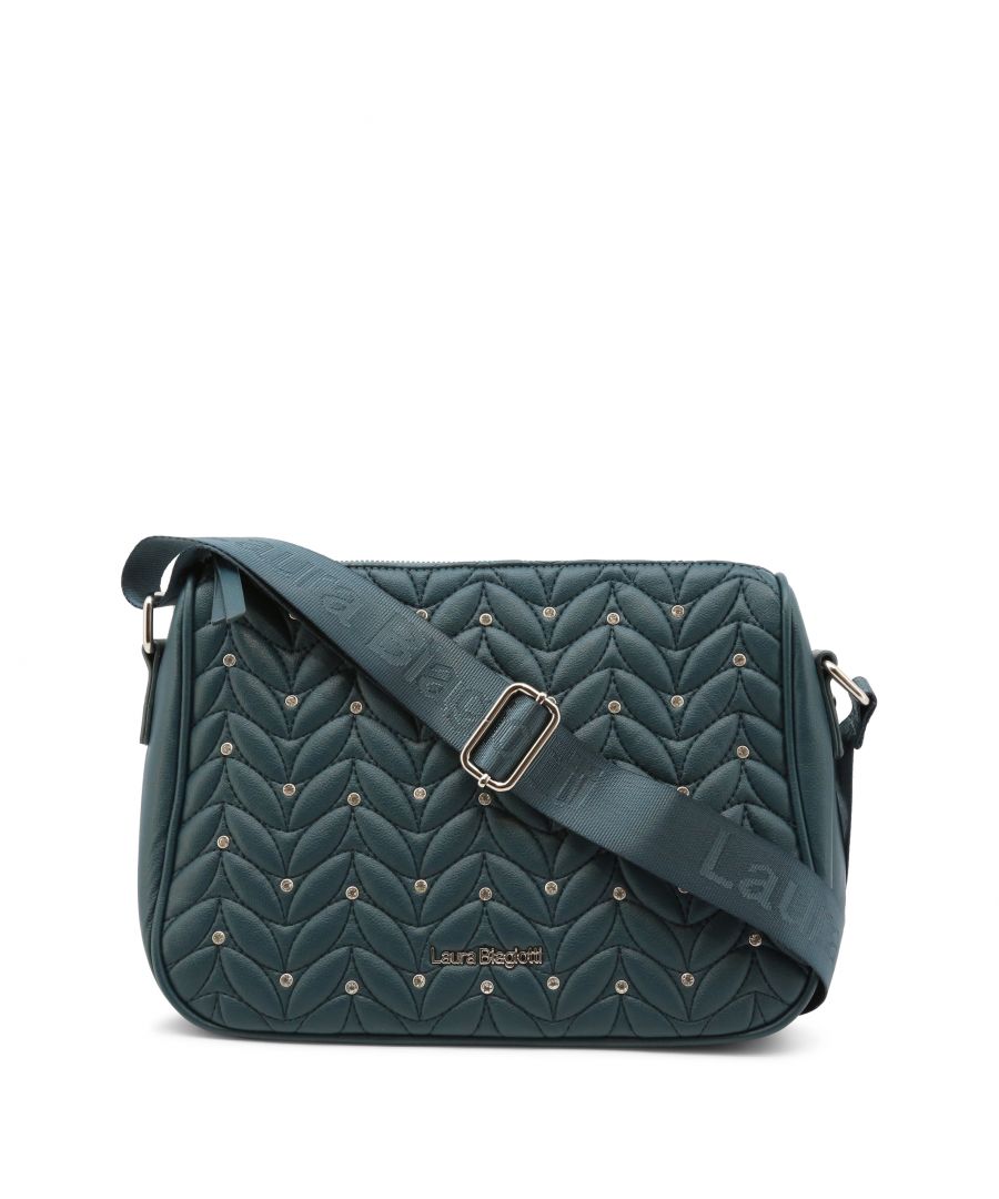laura biagiotti womens synthetic material crossbody bag with adjustable strap in green - one size