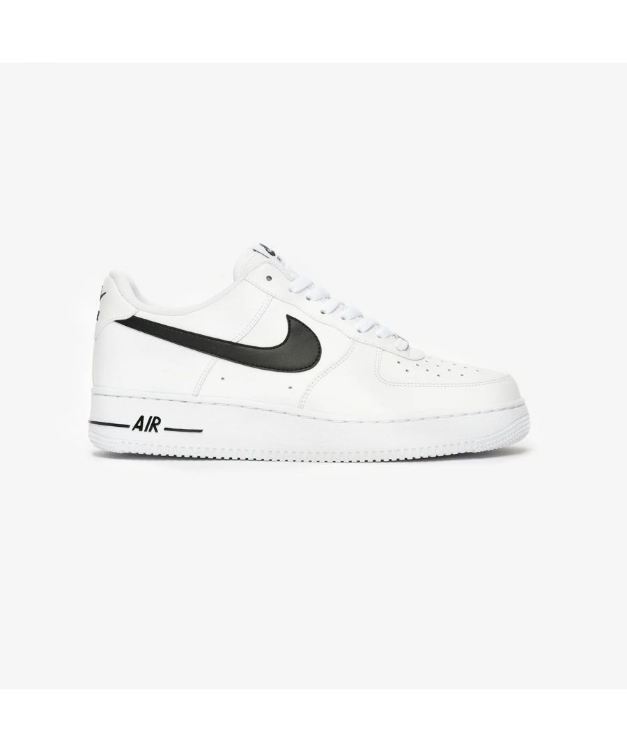 Designed for the court, loved on the street, Nike’s Air Force 1 has been a go-to for sneakerheads since its 1982 debut. Taking many forms over the years, this time it’s kept plain and simple, teaming black with white for a look that’s well worthy of an All-Star appearance. Constructed from smooth leather with concealed Air cushioning, it’s just as good today as it was way back then.\nLeather Uppers\nAir Cushioning\nFoam Midsole\nRubber Outsole\nStyle Code: CJ0952-100