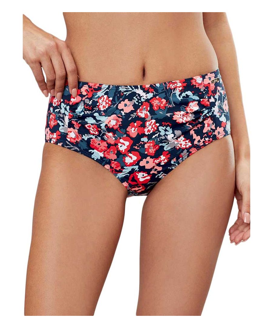 Joules Rimini Short Bikini Brief, providing good overall coverage these bikini bottoms are fully lined and sit on the hips.