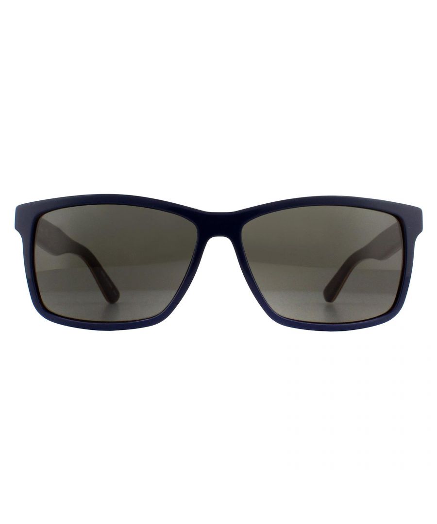 Lacoste Sunglasses L705S 421 Dark Blue Grey are a classic rectangular style with some nice touches of colour from Lacoste with the iconic alligator logo at the temples.