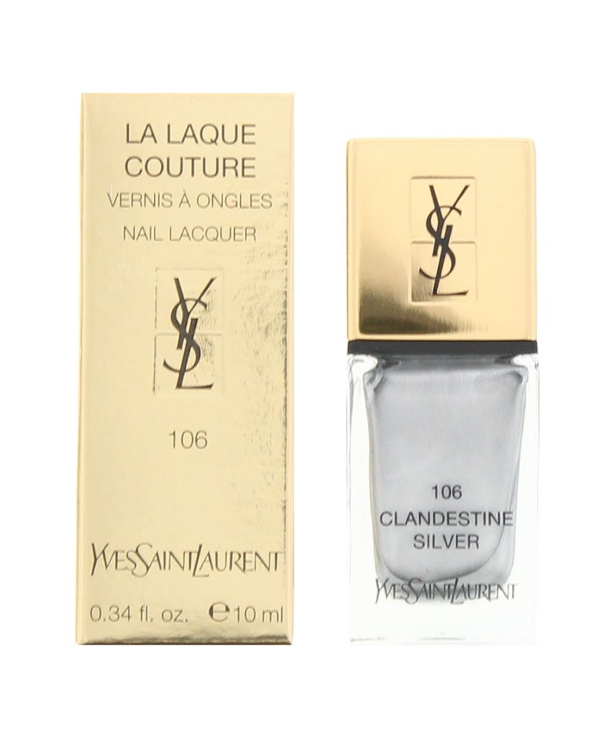 Image for Yves Saint Laurent Couture La Laque 106 Clandestine Silver Nail Polish 10ml
