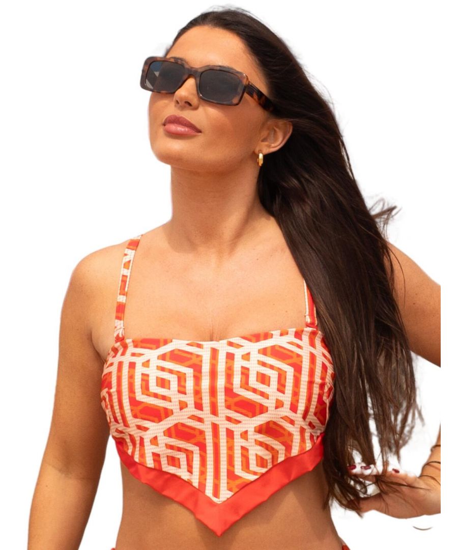 Pour Moi Womens 24400 Casablanca Underwired Removable Straps Scarf Top - Orange Elastane - Size 36DD