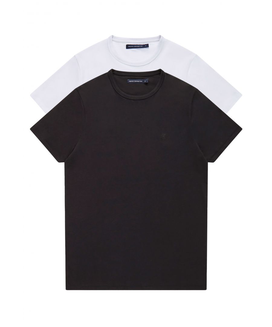 Set van 2 T-shirts met ronde hals en korte mouwen
