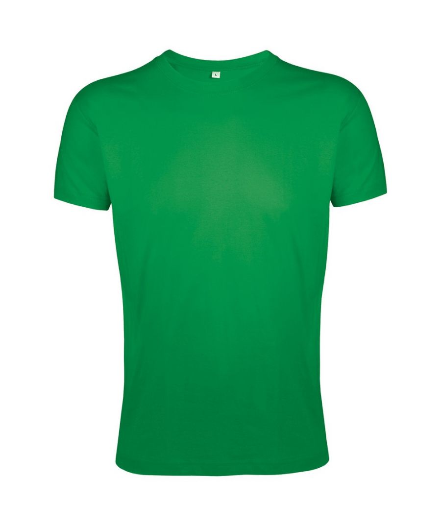 SOLS Heren Regent Slim Fit T-Shirt met korte mouwen (Kelly Groen)