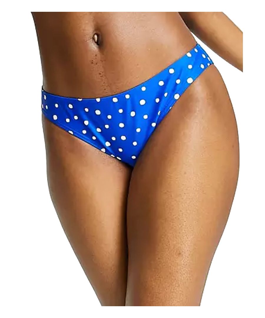 Figleaves Size 10 Classic Bikini Briefs Bottoms Blue 