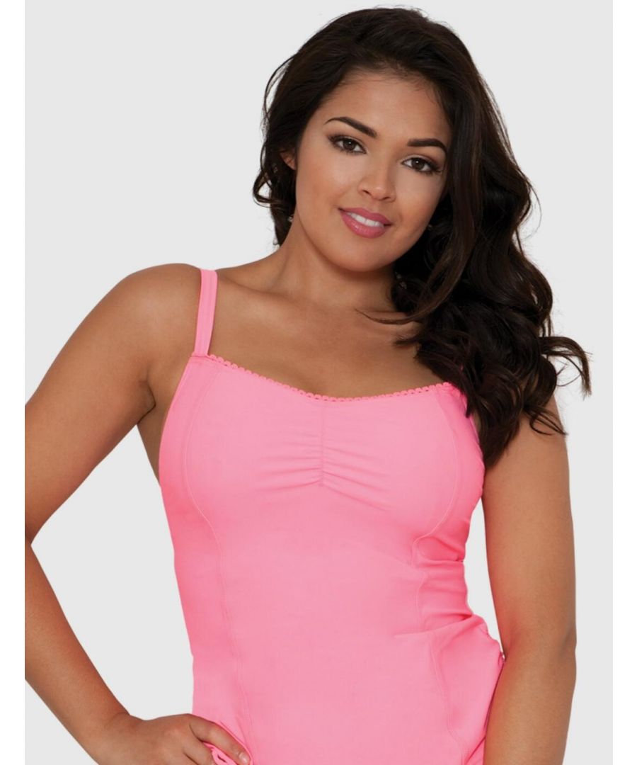 Curvy Kate Womens Jetty Balcony Tankini Top - Pink - Size 30D