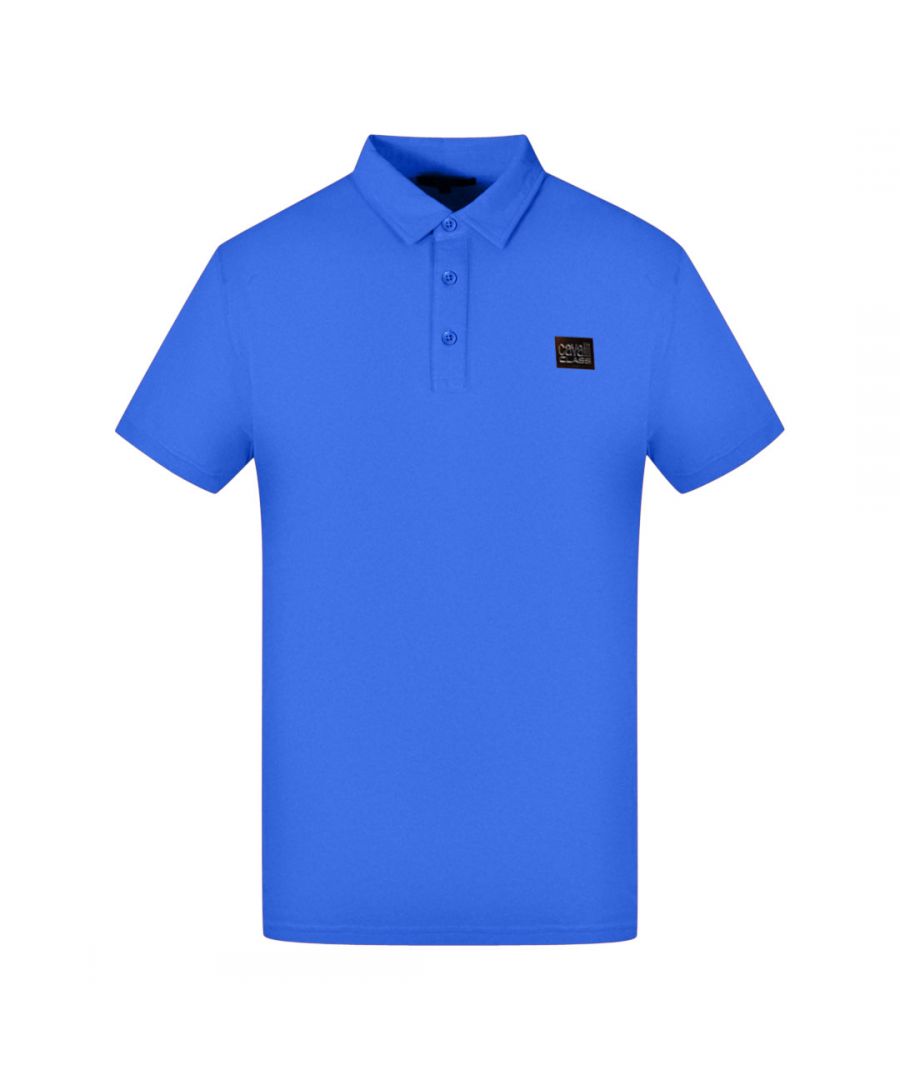 Cavalli Class Twinned Tipped Collar Blue Polo Shirt. Step out in style in this Cavalli class blue Polo Shirt. Featuring a black, patch logo, 75% cotton stretch fit, and Cavalli Class' signature blue, this shirt is perfect for any casual occasion. With short sleeves and a regular fit, you'll look sharp and stay comfortable all day.. Black Patch Logo, Short Sleeves, Cavalli Class Blue Shirt. Stretch Fit 75% Cotton, 23% Polyester 2% Elastane. Regular Fit, Fits True To Size. QXT64V KB002 03030