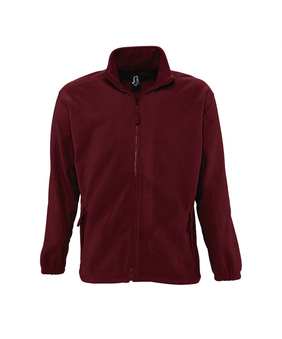 Image for SOLS Mens North Full Zip Outdoor Fleece Jacket (Burgundy)