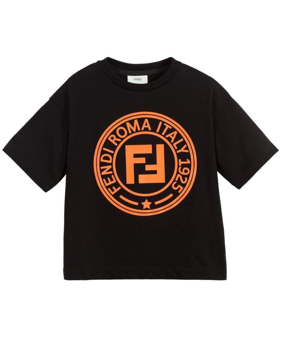 Image for Fendi Boys Logo T-shirt Black