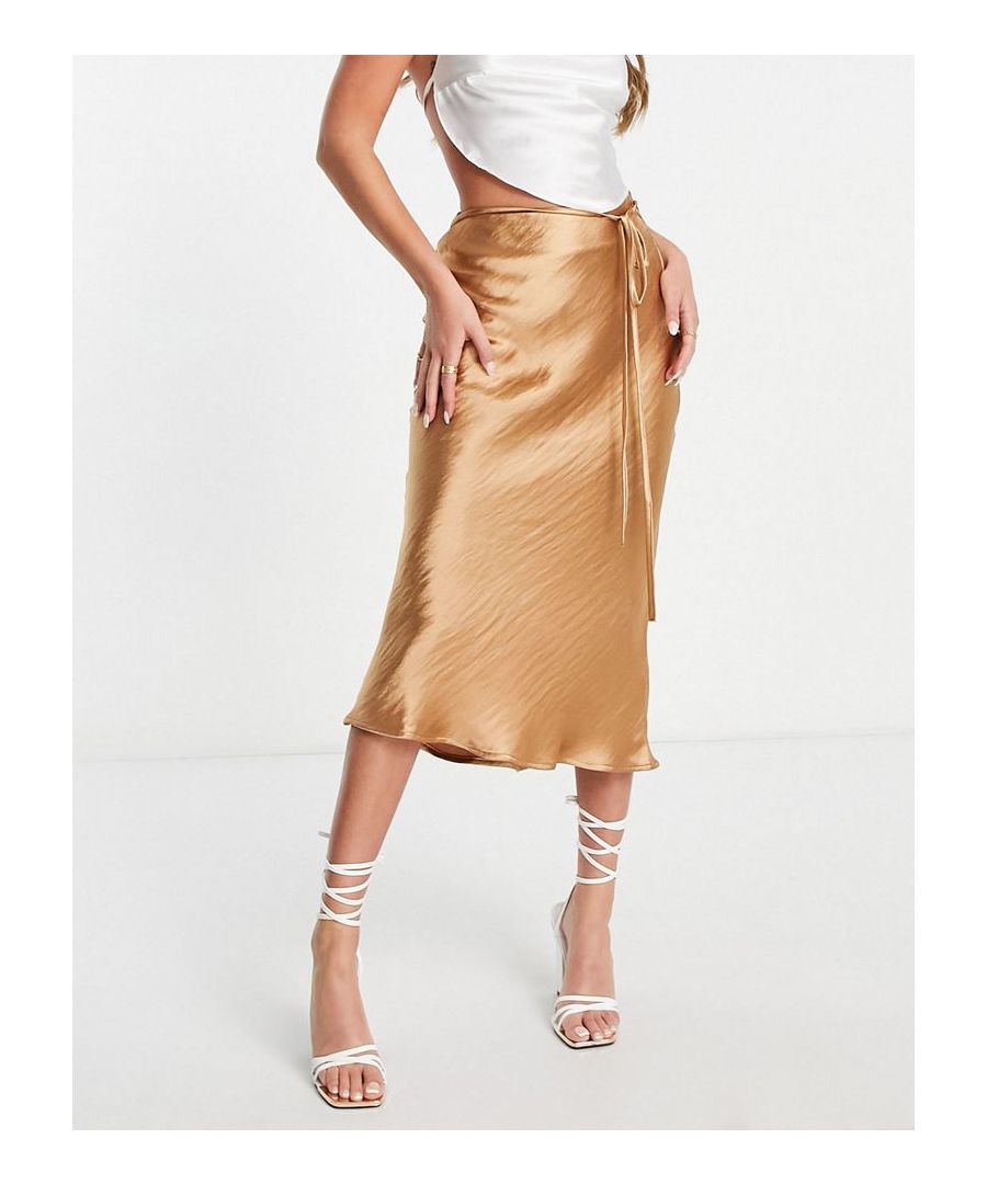 Petite skirt by Topshop Waist-down dressing High rise Tie waist Zip-side fastening Regular fit  Sold By: Asos