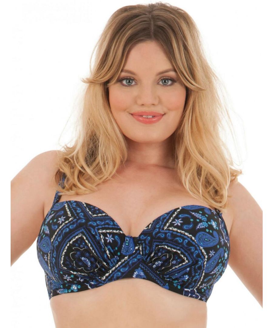 Curvy Kate Womens CS4311 Free Spirit Balcony Bikini Top - Blue - Size 34D