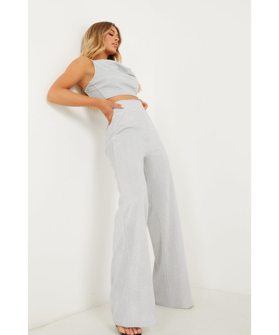 Black High Waist Palazzo Trousers
