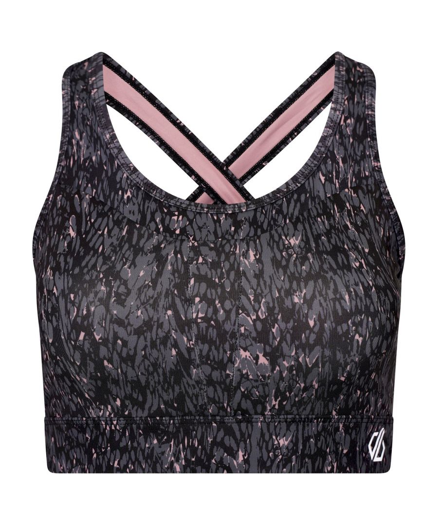 Image for Dare 2B Womens/Ladies The Laura Whitmore Edit - Mantra Camo Recycled Sports Bra (Powder Pink)