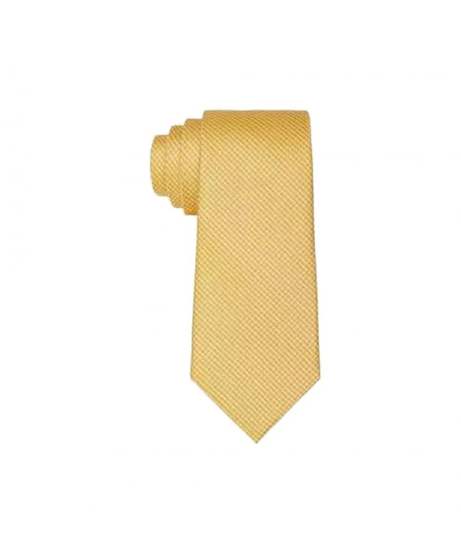 Color: Yellows Size: One Size Pattern: Geometric Type: Tie Width: Skinny (Material: Polyester