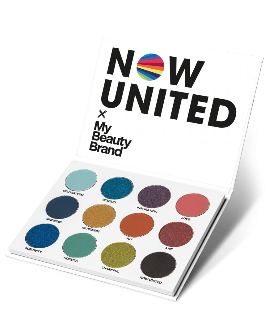This limited-edition palette was developed by the stars of Now United x MyBeautyBrand with color inspiration taken from Colors Speak. Colors Speak reflects the values close to their heart, from respect and kindness to joy and awe. The palette does more than just look amazing. The 12 expertly formulated high-pigment matte and shimmer shades have been created with the finest Italian ingredients worthy of beauty industry envy. Each of these shades were created to shine bright on their own or used together; to have fun with and to feel good in. Brush or fingertips, expert or amateur, this palette has something for everyone to enjoy. Bonus points: 100% Vegan