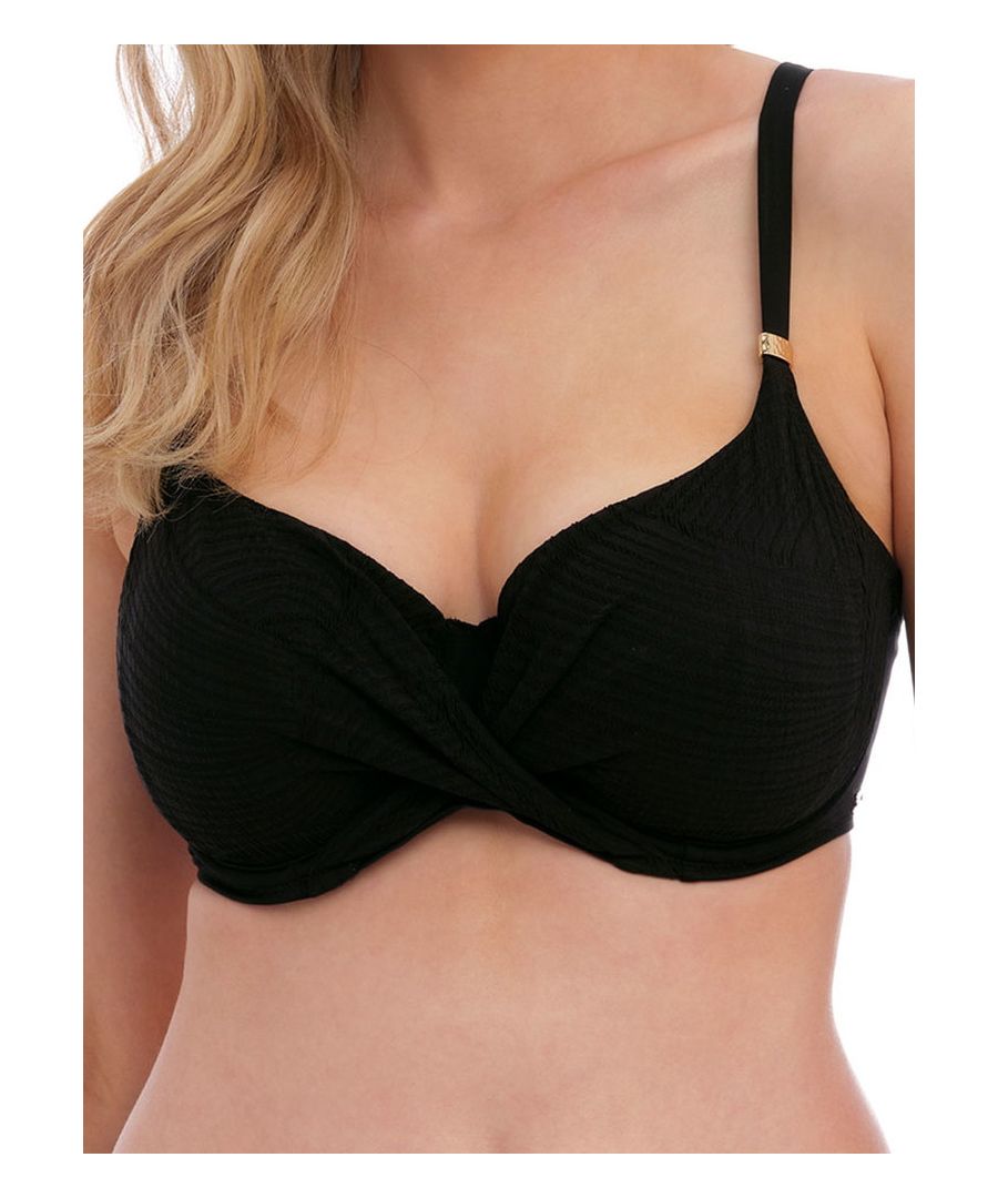 Fantasie Womens Ottawa Full Cup Bikini Top - Black - Size 36FF